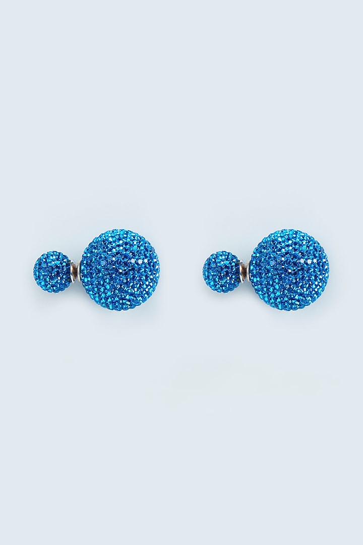 Blue Zircon Stud Earrings by Desi Bijouu at Pernia's Pop Up Shop