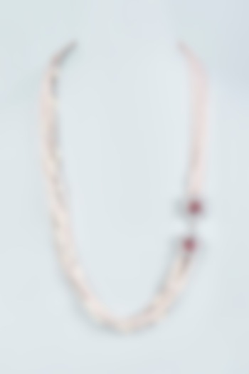 Light Pink Beaded Mala by Desi Bijouu at Pernia's Pop Up Shop