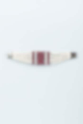 Red & White Beaded Bracelet by Desi Bijouu at Pernia's Pop Up Shop