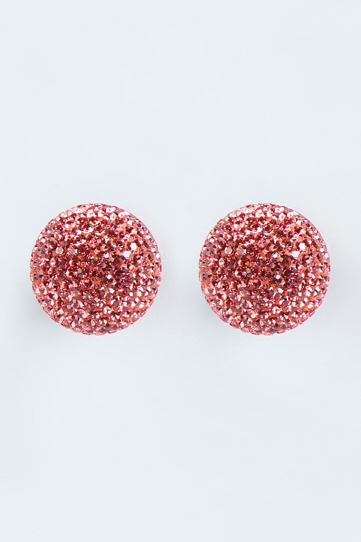 Red Zircon Stud Earrings by Desi Bijouu