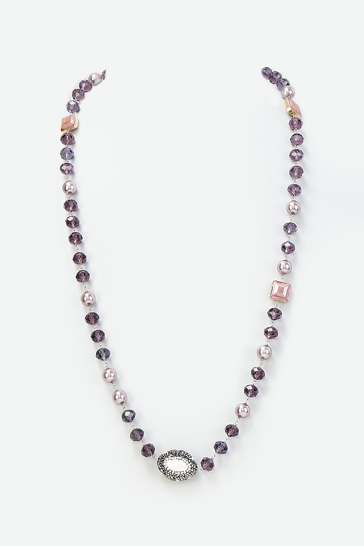 Purple Crystal Mala by Desi Bijouu at Pernia's Pop Up Shop