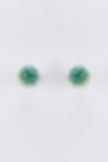 Green Swarovski Stud Earrings by Desi Bijouu at Pernia's Pop Up Shop