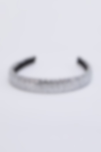Grey Swarovski Hairband by Desi Bijouu at Pernia's Pop Up Shop