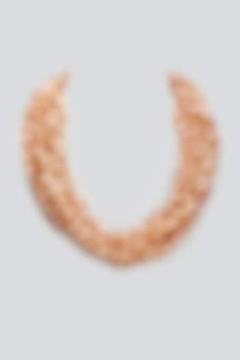 Orange Crystal Layered Necklace by Desi Bijouu at Pernia's Pop Up Shop