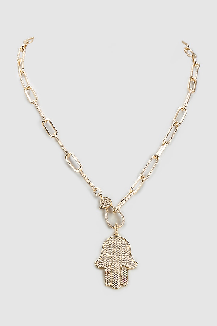 White American Diamond Mala by Desi Bijouu at Pernia's Pop Up Shop