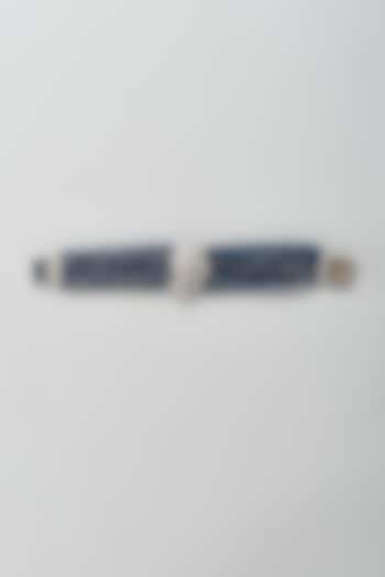 White Finish Crystal Bracelet by Desi Bijouu at Pernia's Pop Up Shop