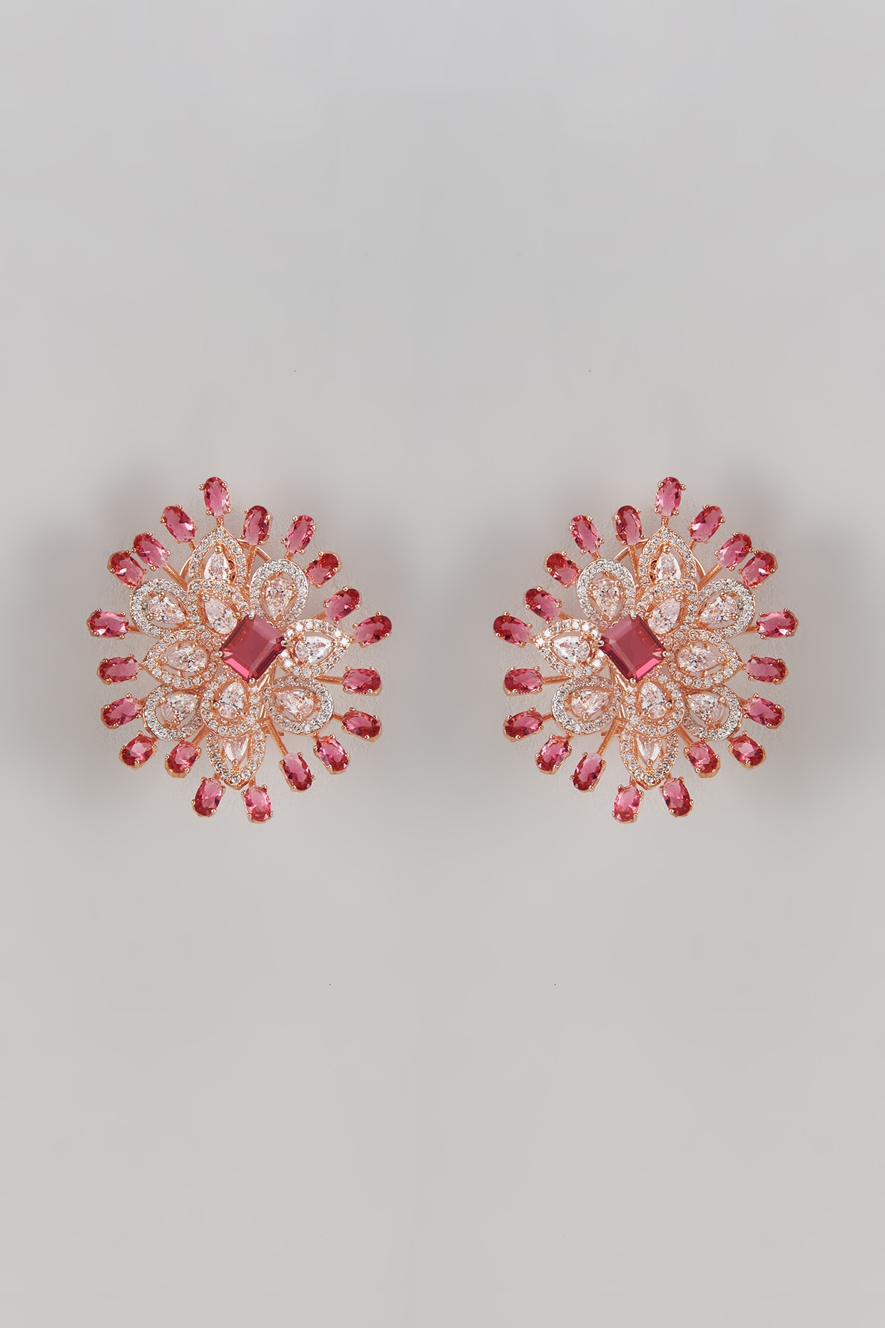 Rose Gold Studs Swarovski Swarovski Stilla Round Cut Rose