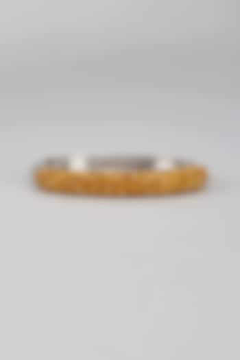 White Finish Swarovski Bracelet by Desi Bijouu at Pernia's Pop Up Shop