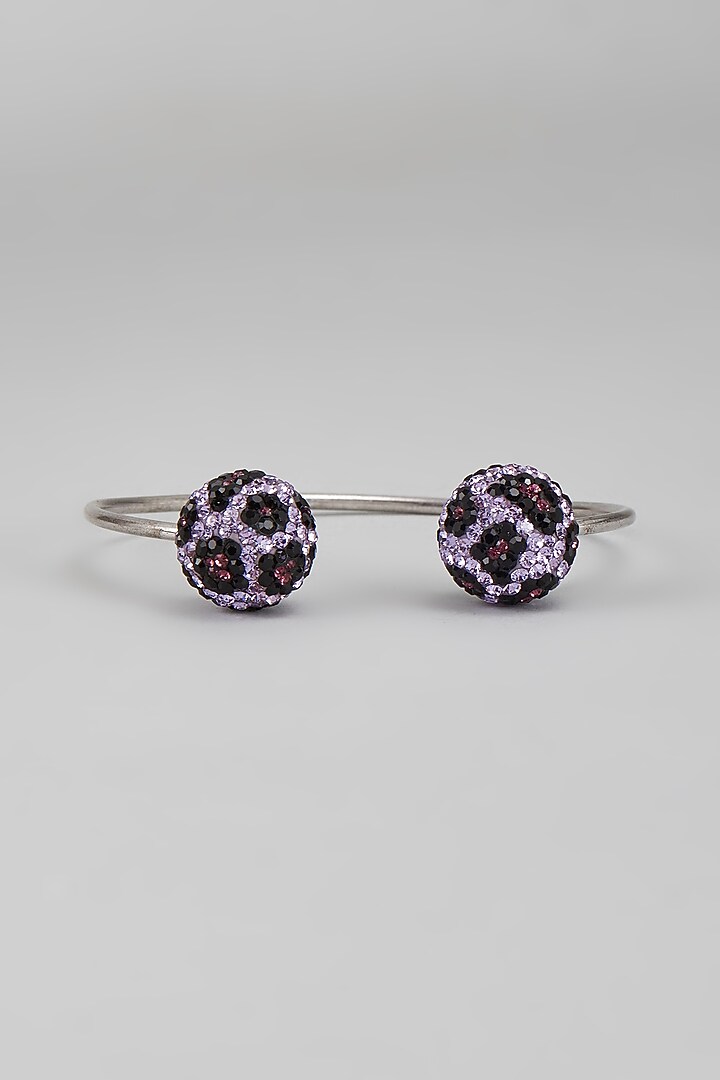 White Finish Swarovski Bracelet by Desi Bijouu at Pernia's Pop Up Shop