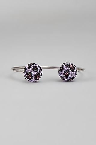 White Finish Swarovski Bracelet by Desi Bijouu