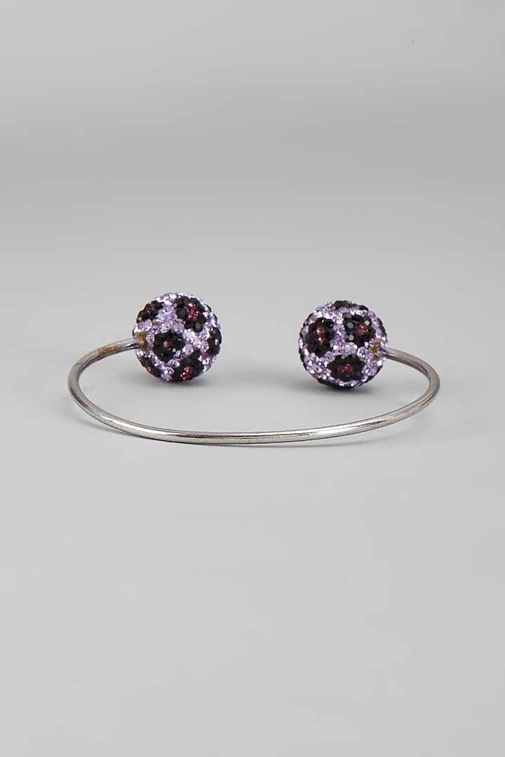 White Finish Swarovski Bracelet by Desi Bijouu at Pernia's Pop Up Shop