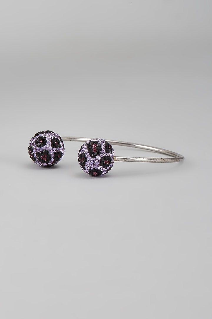 White Finish Swarovski Bracelet by Desi Bijouu at Pernia's Pop Up Shop