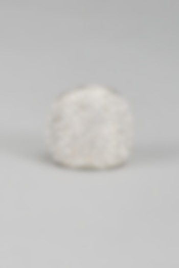 White Finish Swarovski Ring by Desi Bijouu at Pernia's Pop Up Shop