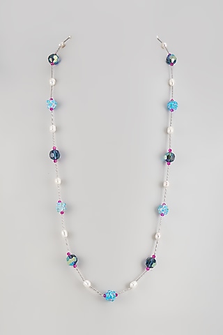 Blue & White Swarovski Mala by Desi Bijouu
