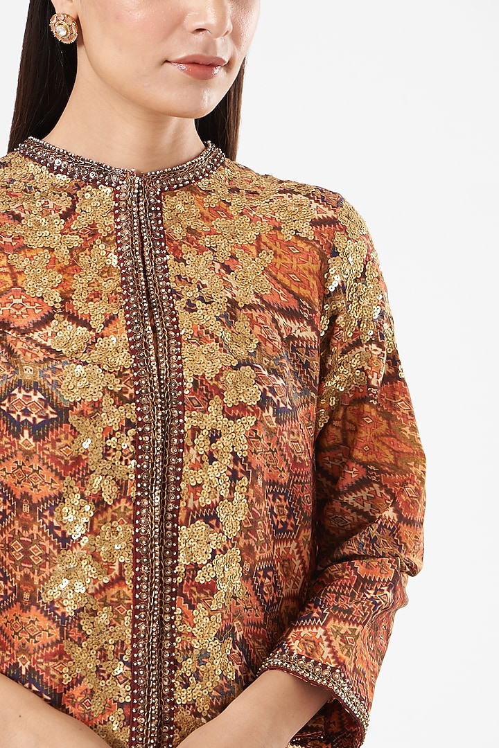 Multi-Colored Printed Jacket Set by Debyani at Pernia's Pop Up Shop