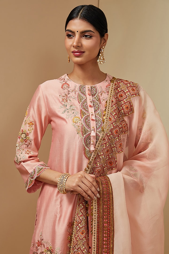 Ivory Silk Bridal Sharara Set by Debyani at Pernia's Pop Up Shop