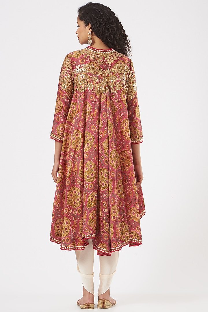 Red Embroidered Jacket Set by Debyani at Pernia's Pop Up Shop