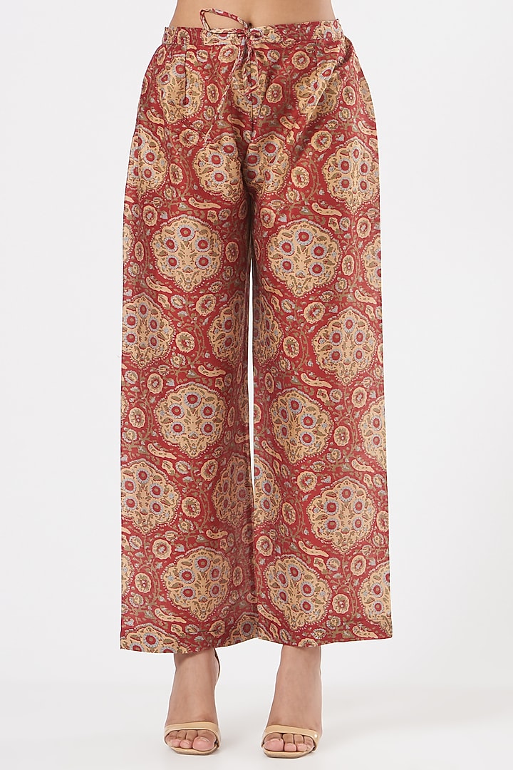Red Embroidered Jacket Set by Debyani at Pernia's Pop Up Shop