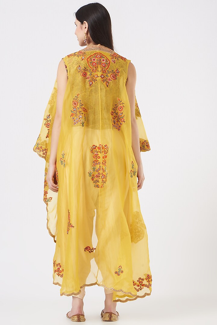 Mustard High-Low Jacket Set by Debyani at Pernia's Pop Up Shop