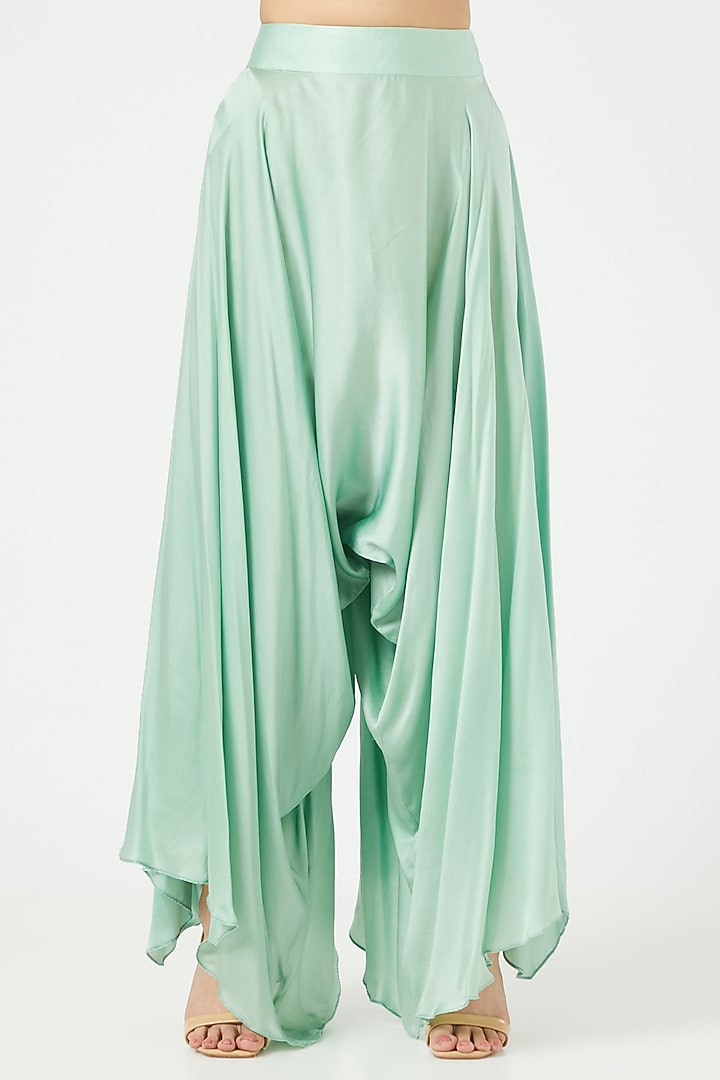 Mint Chanderi Jacket Set by Debyani at Pernia's Pop Up Shop