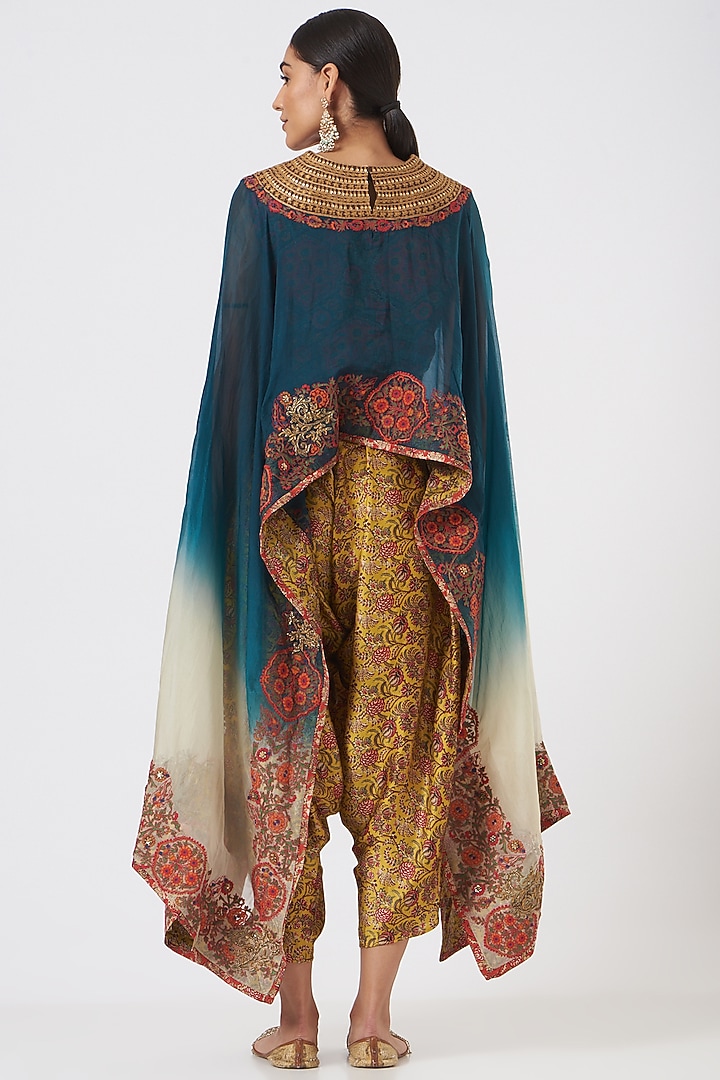 Blue Ombre Cape Set by Debyani at Pernia's Pop Up Shop