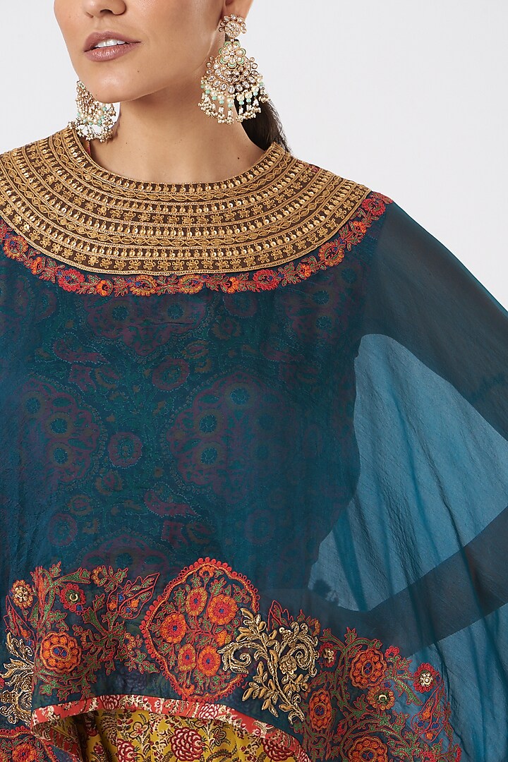 Blue Ombre Cape Set by Debyani at Pernia's Pop Up Shop