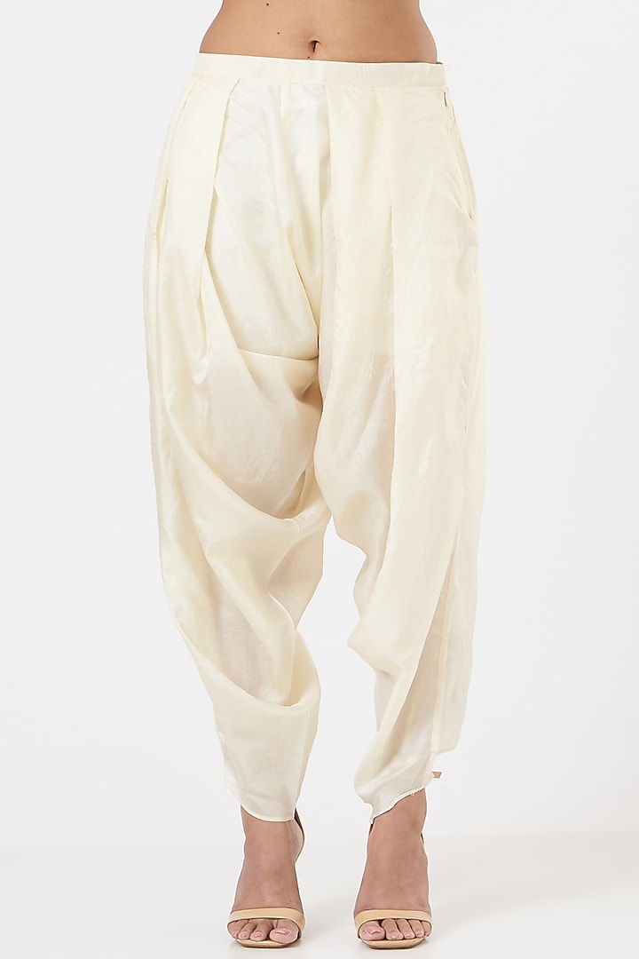Yellow Silk Kurta Set by Debyani at Pernia's Pop Up Shop