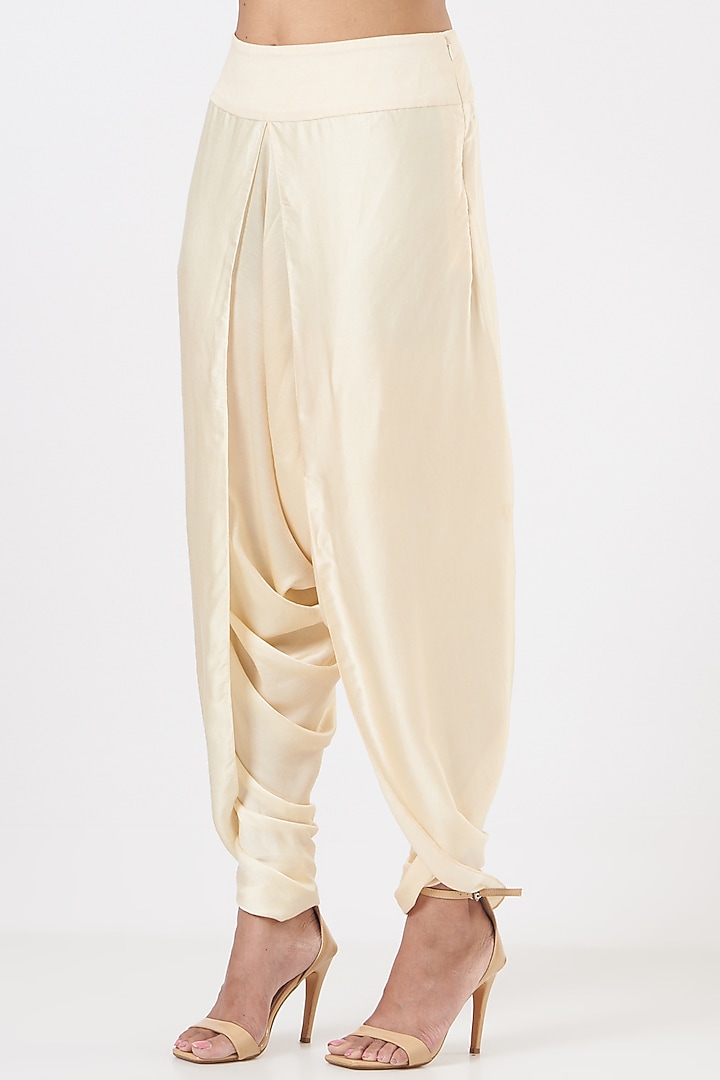 Red Chanderi Jacket Set by Debyani at Pernia's Pop Up Shop