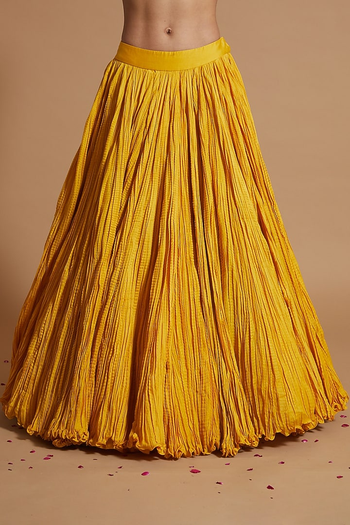 Yellow Embroidered Jacket Set by Debyani at Pernia's Pop Up Shop