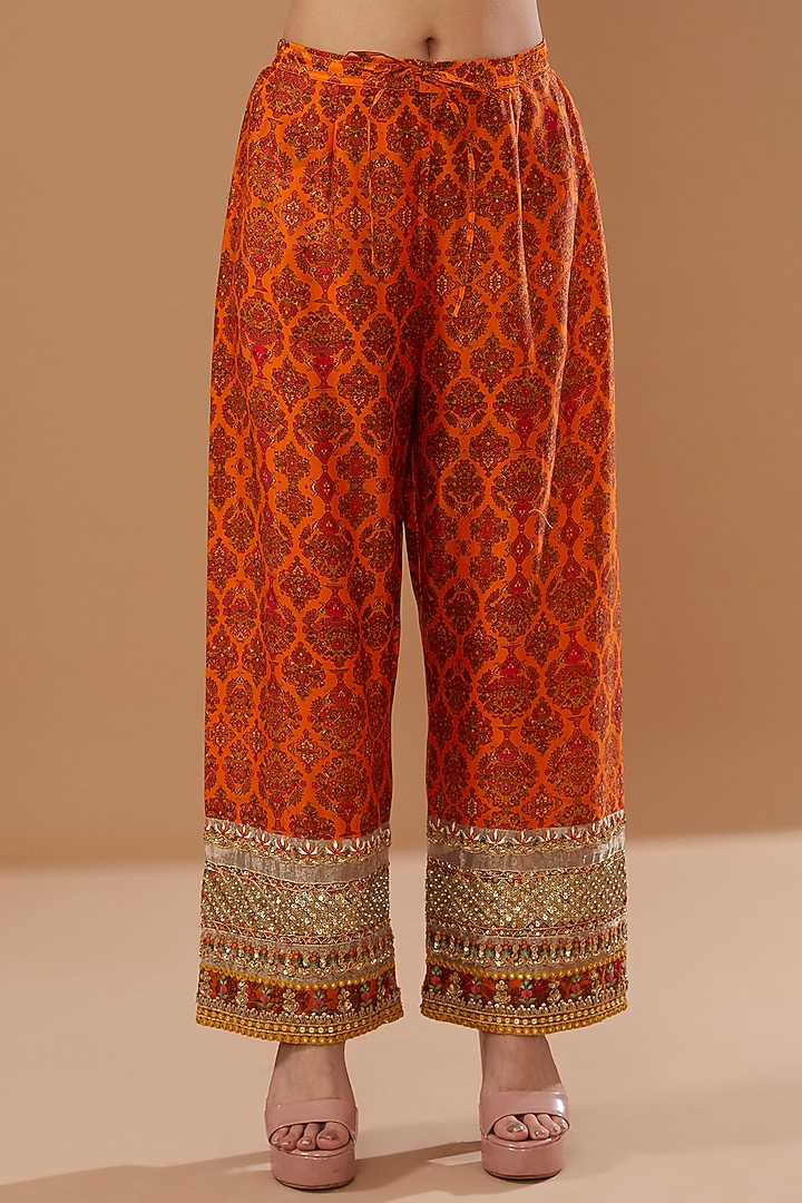 Mustard Chanderi Crushed Tunic Set by Debyani at Pernia's Pop Up Shop