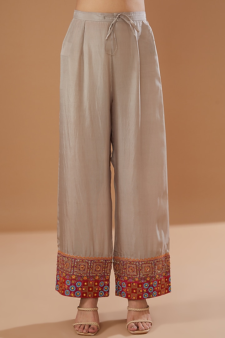 Magenta Silk Kurta Set by Debyani at Pernia's Pop Up Shop