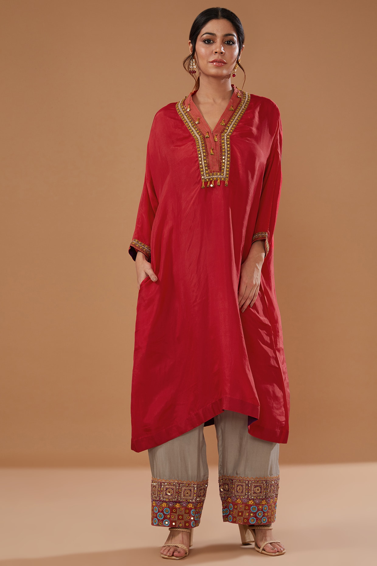 Unique Gray Color Silk Casual Party Wear Girls Readymade Kurtis -3546147959  | Heenastyle