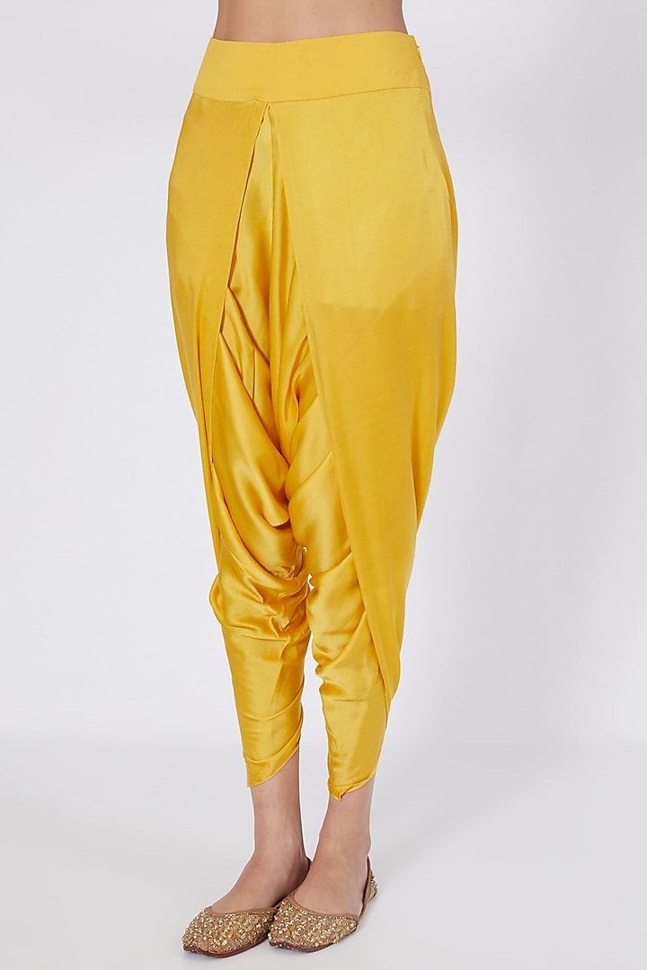 Yellow Printed & Sequins Jacket Set by Debyani at Pernia's Pop Up Shop