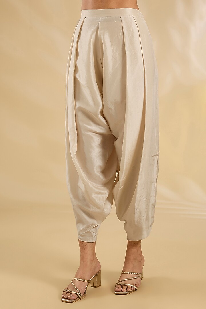 Falsa-Colored Silk Hand & Machine Embroidered Jacket Set by Debyani at Pernia's Pop Up Shop