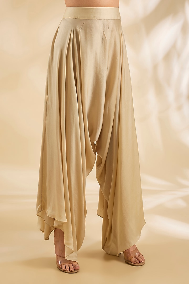 Ivory Raw Silk Hand & Machine Embroidered Jacket Set by Debyani at Pernia's Pop Up Shop