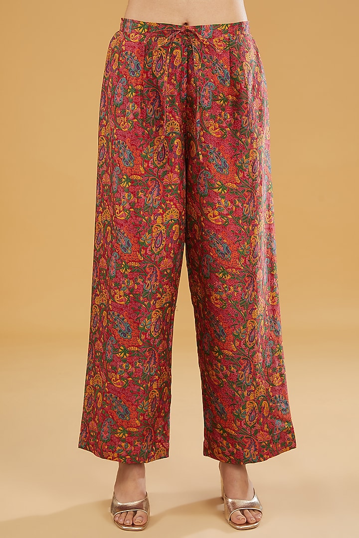 Green Chanderi Silk Kurta Set by Debyani at Pernia's Pop Up Shop