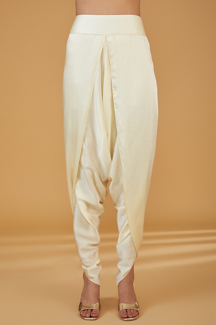 Mustard Chanderi Silk Mirror Embroidered Trail Jacket Set by Debyani at Pernia's Pop Up Shop