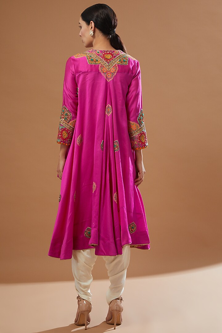 Rani Pink Trail Jacket Set by Debyani at Pernia's Pop Up Shop