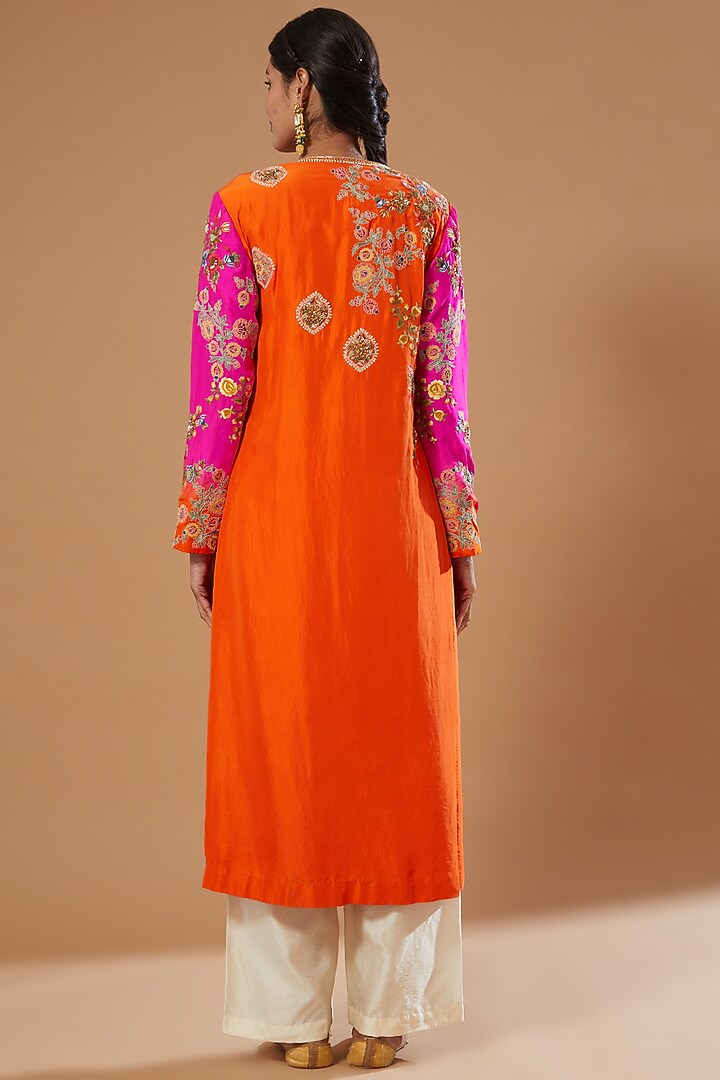 Rani Silk Organza Kurta Set by Debyani at Pernia's Pop Up Shop