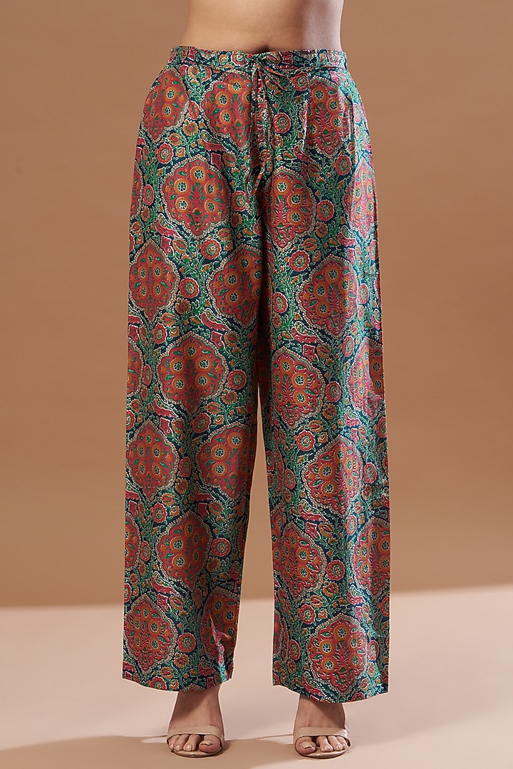 Blue Cotton Silk Kurta Set by Debyani at Pernia's Pop Up Shop
