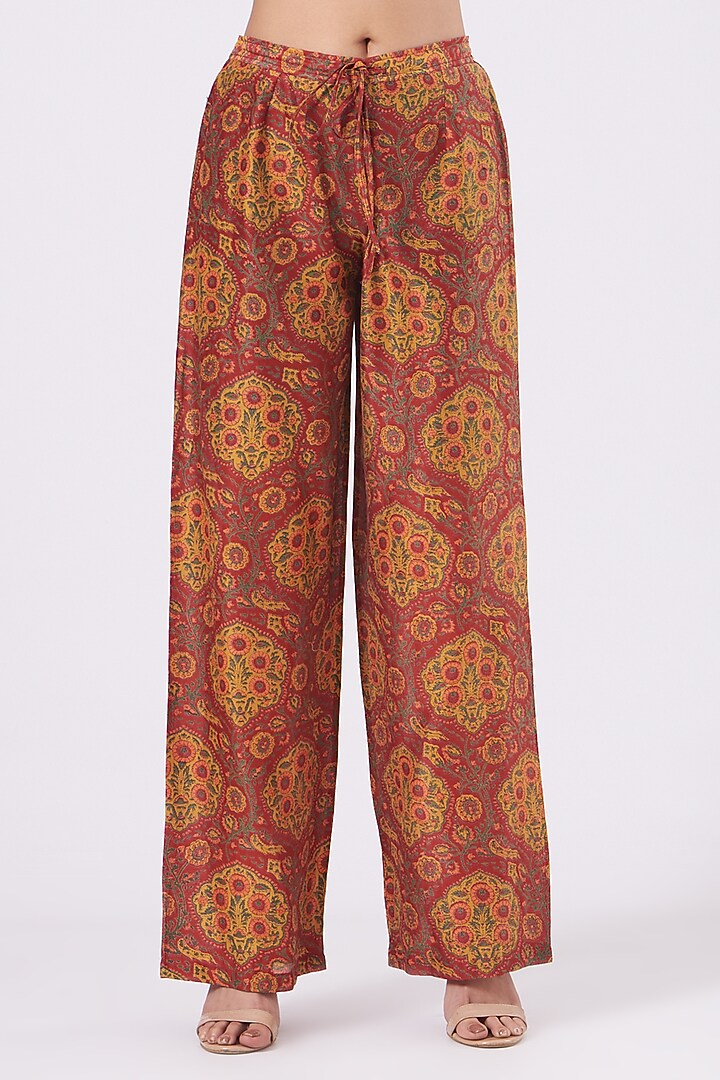 Maroon Kalidar Kurta Set by Debyani at Pernia's Pop Up Shop