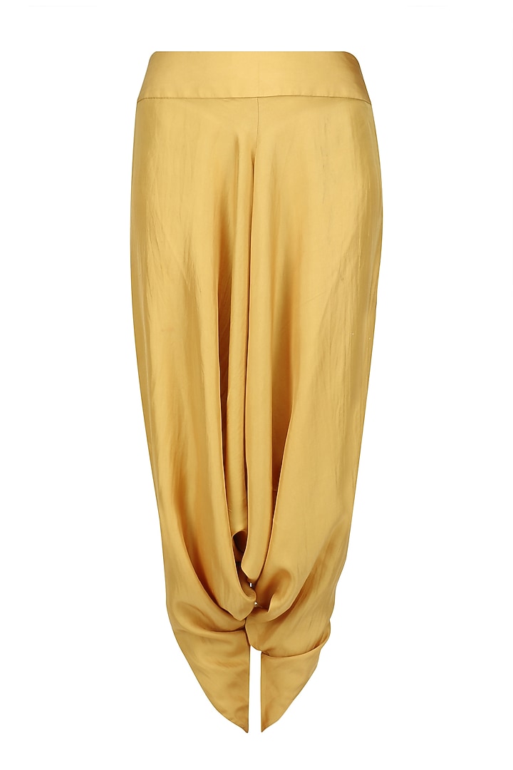 Orange sequins embroidered trail jacket and beige dhoti pants set available only at Pernia's Pop Up Shop.