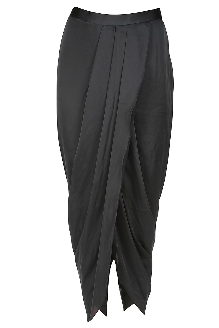 Maroon peplum scottish jacket with black dhoti pants available only at Pernia's Pop Up Shop.