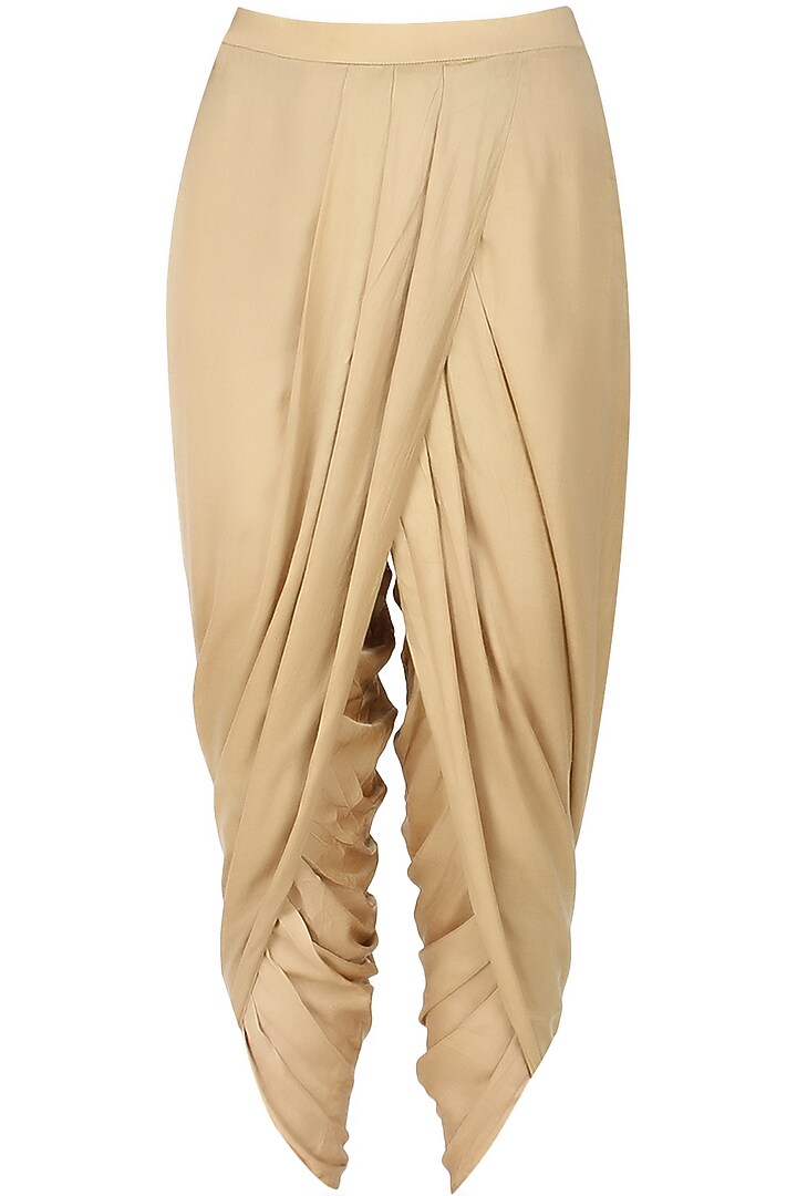 French floral print kalidaar kurta with golden dhoti pants available only at Pernia's Pop Up Shop.