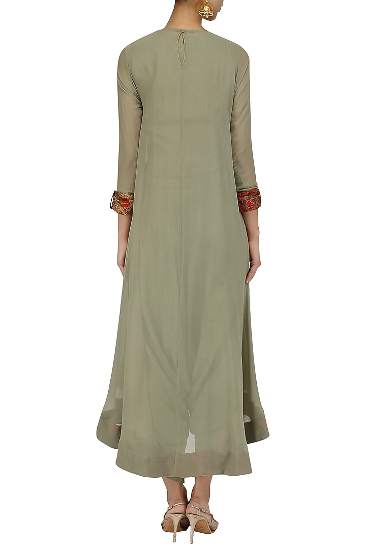 Pale blue sequins embroidered tunic and dhoti pants set available only at Pernia's Pop Up Shop.