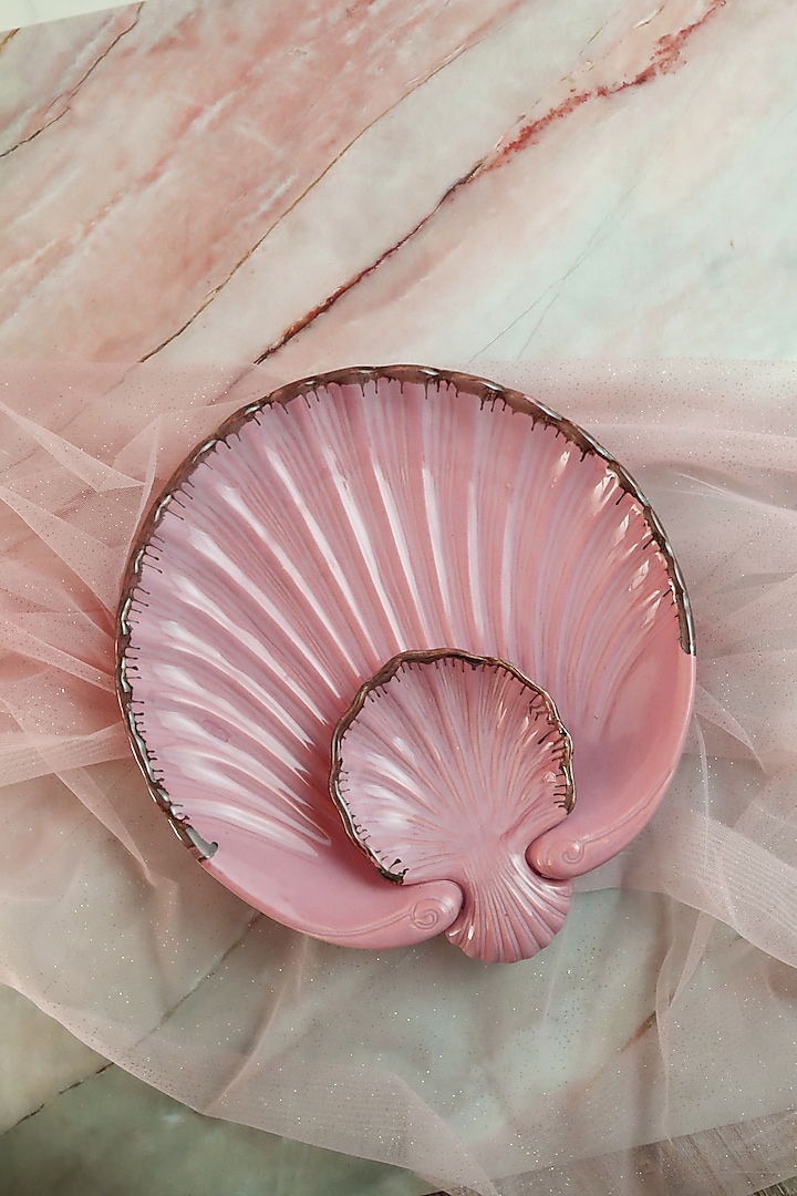 Pearl Pink Ceramic Platter by Ddevcraft