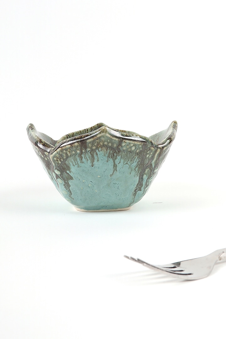 Aqua Blue Ceramic Bowl by Ddevcraft at Pernia's Pop Up Shop