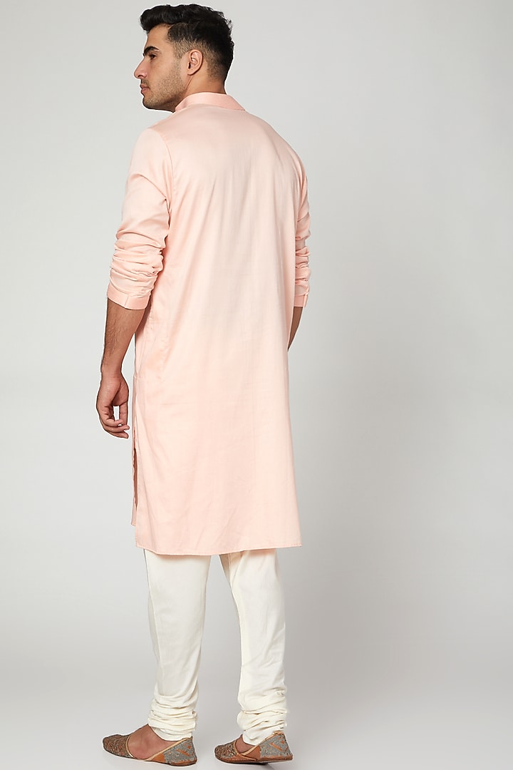 Pink Anchor Patti Kurta Set by Devanshi Didwania at Pernia's Pop Up Shop