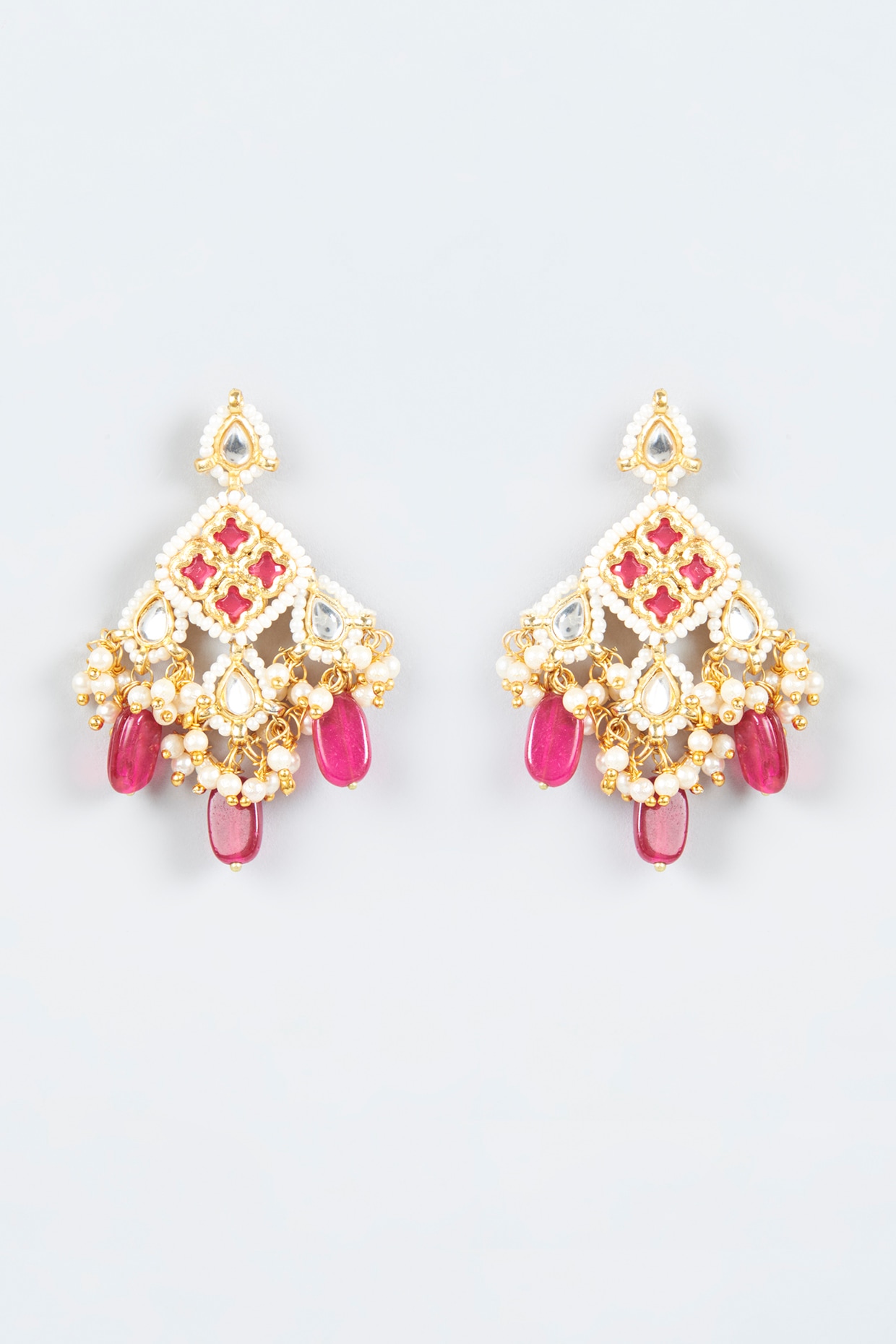 Faux on sale ruby earrings