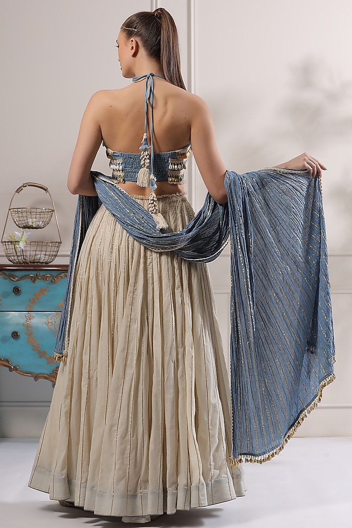 Ivory Mal Wedding Lehenga Set by Ashna Vaswani at Pernia's Pop Up Shop